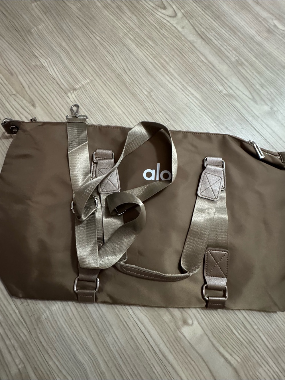 Brown Duffel Bag with Adjustable Straps - Picture 2 of 3